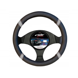 Simoni Racing Steering Wheel Cover Sporty - 37-39cm - Black Eco-Leather,  Microfiber, Carbon look Blue 12 hours