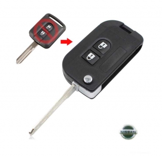 Nissan Qashqai, Micra, Almera  Μετατροπή Κλειδιού από Απλό σε Πτυσσόμενο, 2 κουμπιά (NSN14) - NISSAN Almera (N16) [Liftback] (2000-2006)