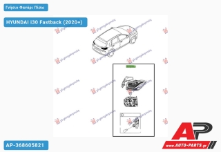 Γνήσιο Φανάρι Πίσω Εξωτερικό (Γνήσιο) HYUNDAI i30 Fastback (2020+) - Δεξί