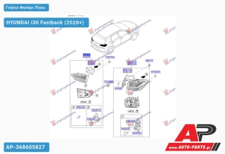 Γνήσιο Φανάρι Πίσω Εσωτερικό (Γνήσιο) HYUNDAI i30 Fastback (2020+) - Αριστερό